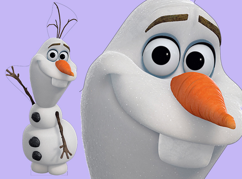 Шаблон ростовая фигура Олаф 2 - print100.ru 