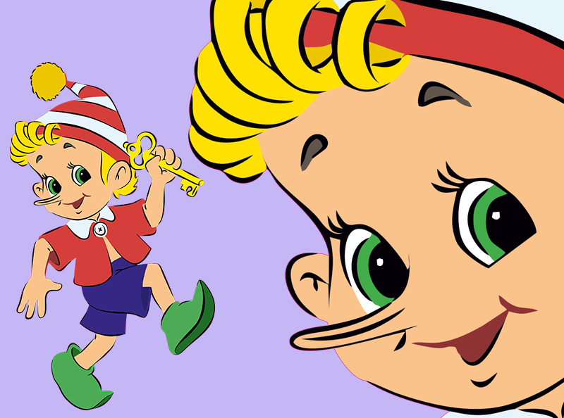 Шаблон ростовая фигура Буратино - print100.ru