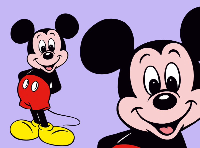 Шаблон ростовая фигура Микки Маус - print100.ru