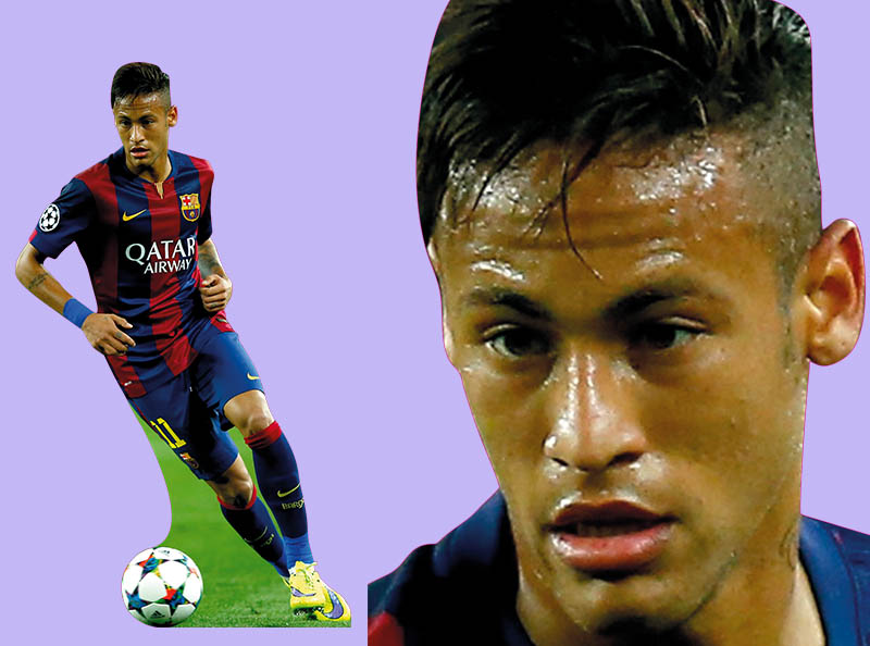 Шаблон ростовая фигура Неймар 2 - print100.ru