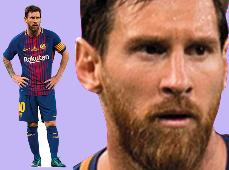 Шаблон ростовая фигура Месси 3 - print100.ru 