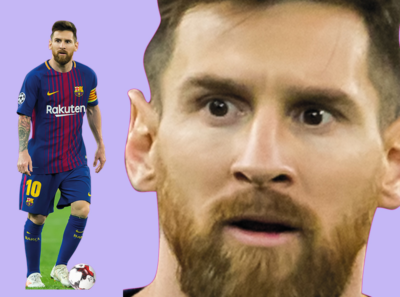 Шаблон ростовая фигура Месси 4 - print100.ru 