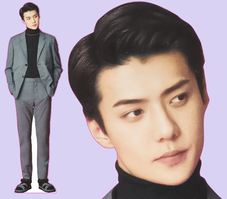 Шаблон ростовая фигура Сехун - print100.ru