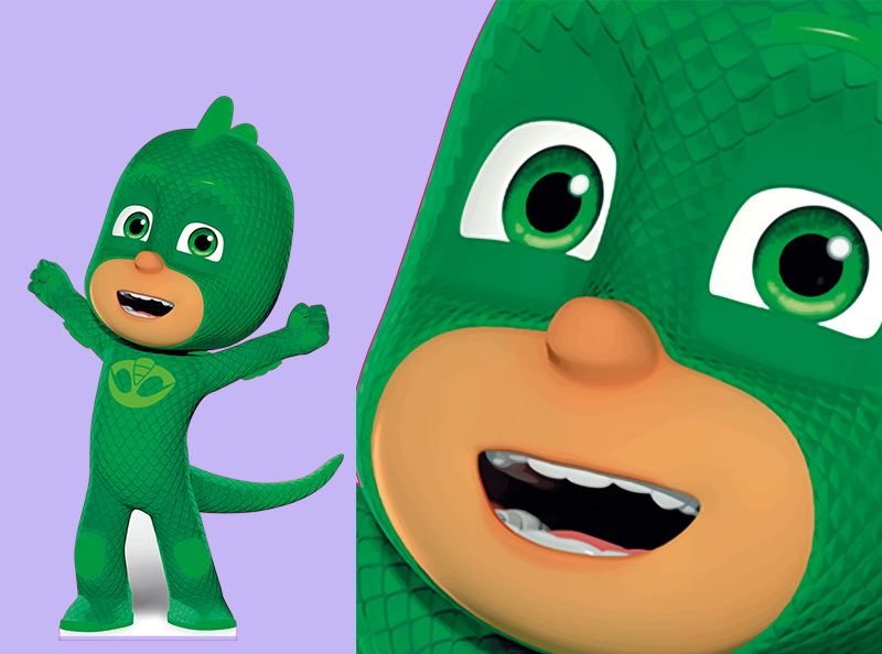 Шаблон ростовая фигура Грег (Гекко) Герои в Масках - print100.ru