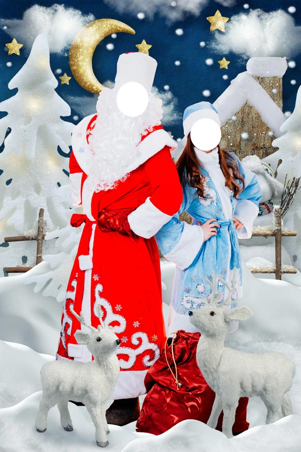 Тантамареска Новогодняя Дед Мороз и Снегурочка - print100.ru 