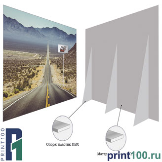 Пресс волл из пластика пвх - print100.ru