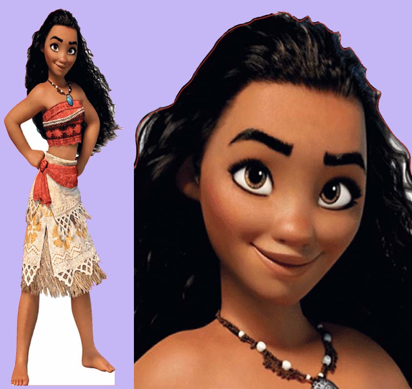 Шаблон ростовая фигура Моана - print100.ru