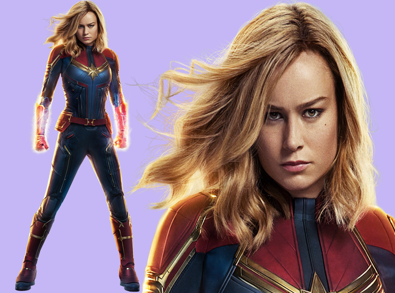 Шаблон ростовая фигура Капитан Марвел - print100.r