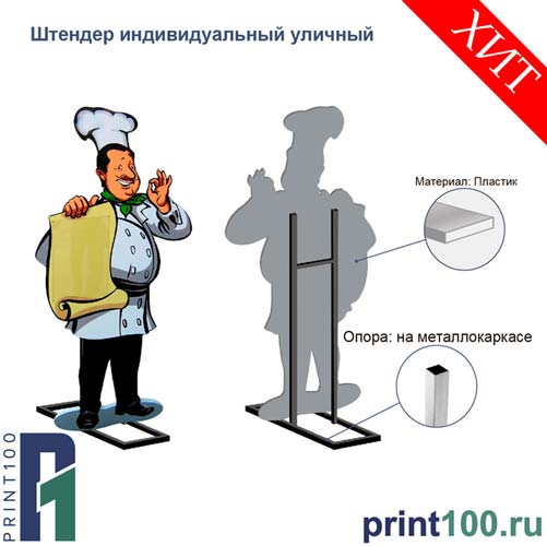 Штендер (Стритлайн) Квадратный (print100.ru)