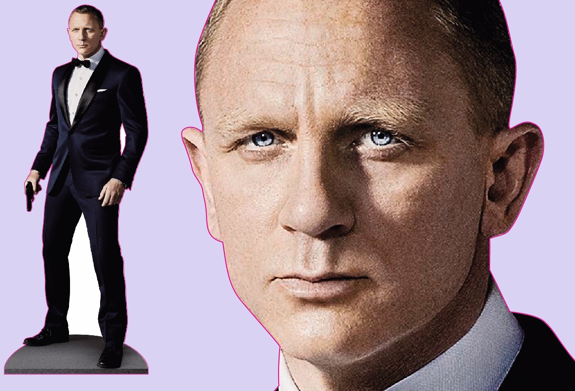 Шаблон ростовая фигура Джеймс Бонд - print100.ru
