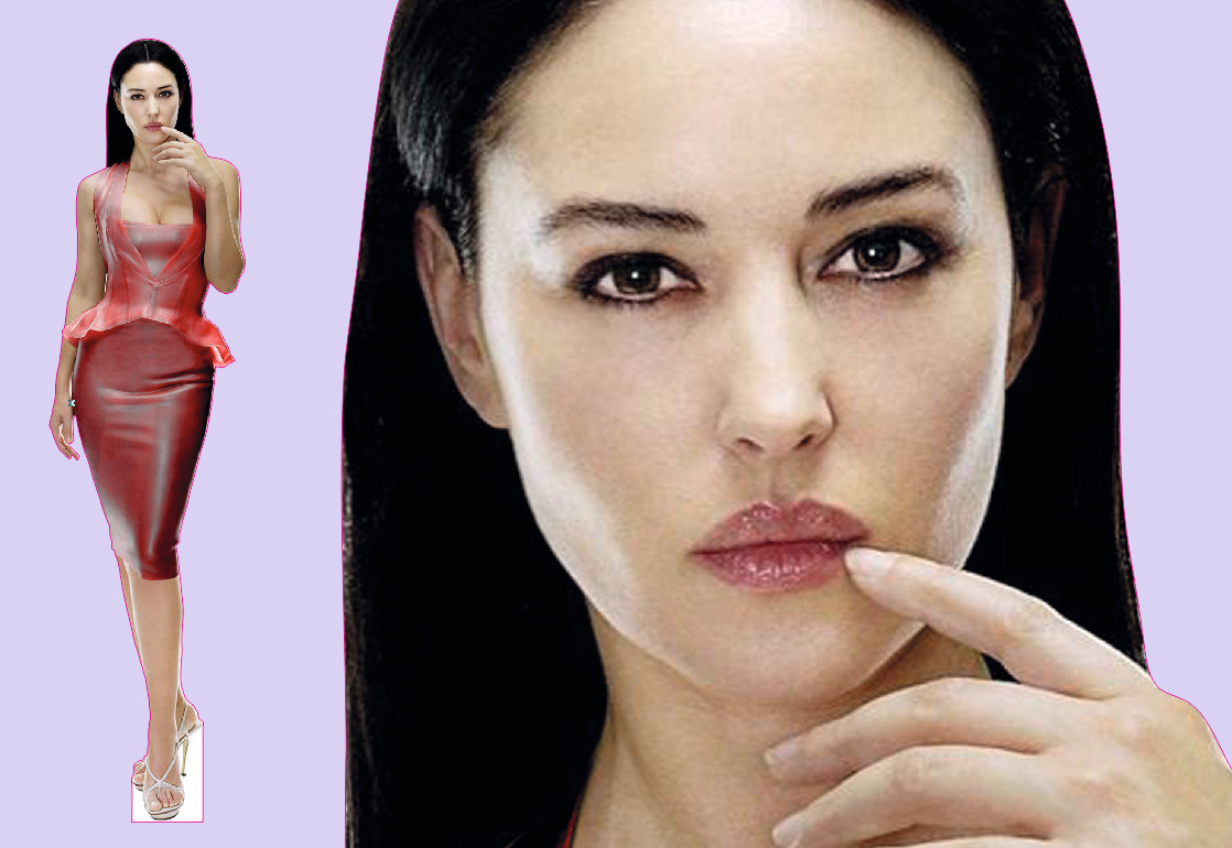 Шаблон ростовая фигура Моника Беллуччи - print100.ru