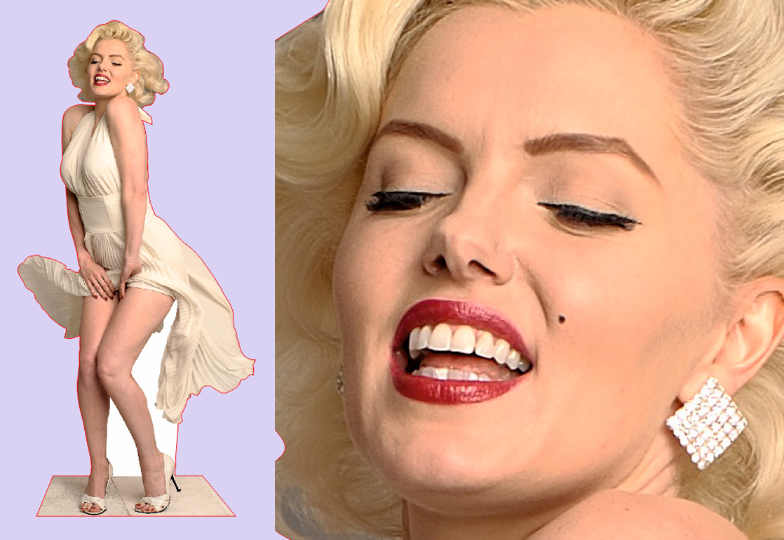 Шаблон ростовая фигура Мерлин Монро - print100.ru