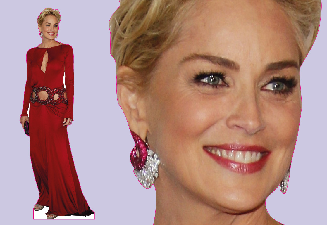 Шаблон ростовая фигура Шерон Стоун - print100.ru