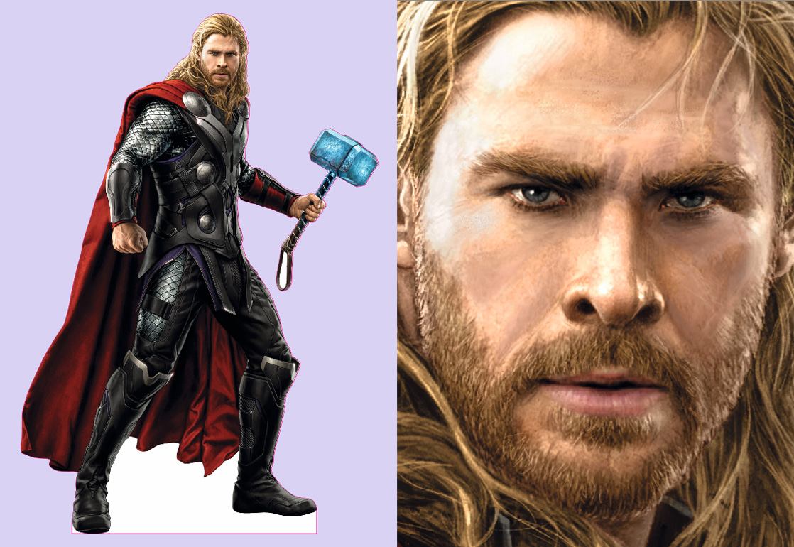 Шаблон ростовая фигура Тор - print100.ru