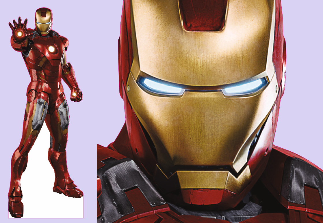 Шаблон ростовая фигура Железный человек - print100.ru