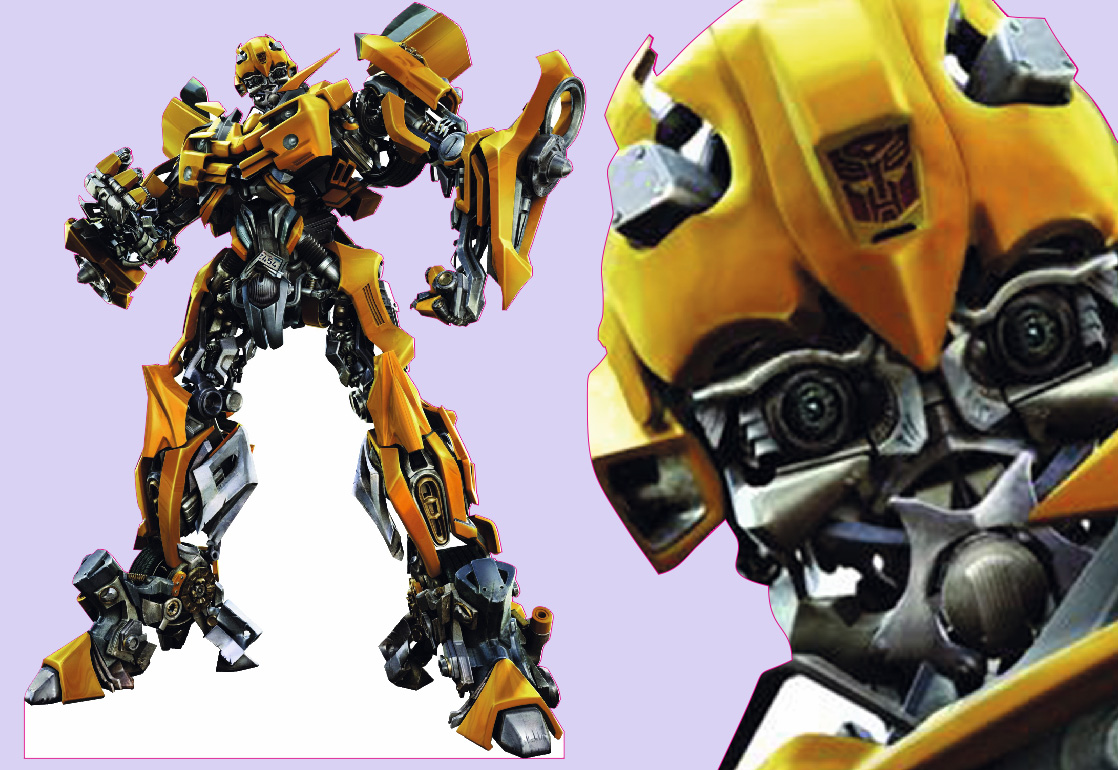 Шаблон ростовая фигура Бамблби - print100.ru