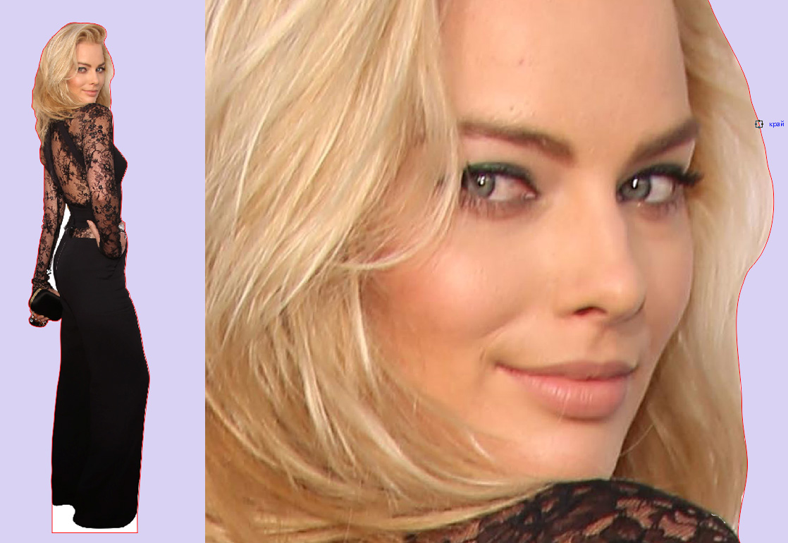 Шаблон ростовая фигура Марго Робби - print100.ru