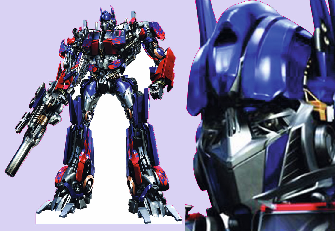 Шаблон ростовая фигура Оптимус Прайм - print100.ru