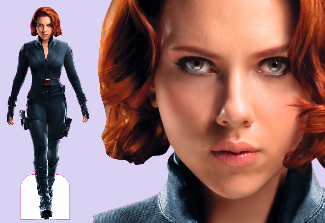 Шаблон ростовая фигура Чёрная Вдова - print100.ru