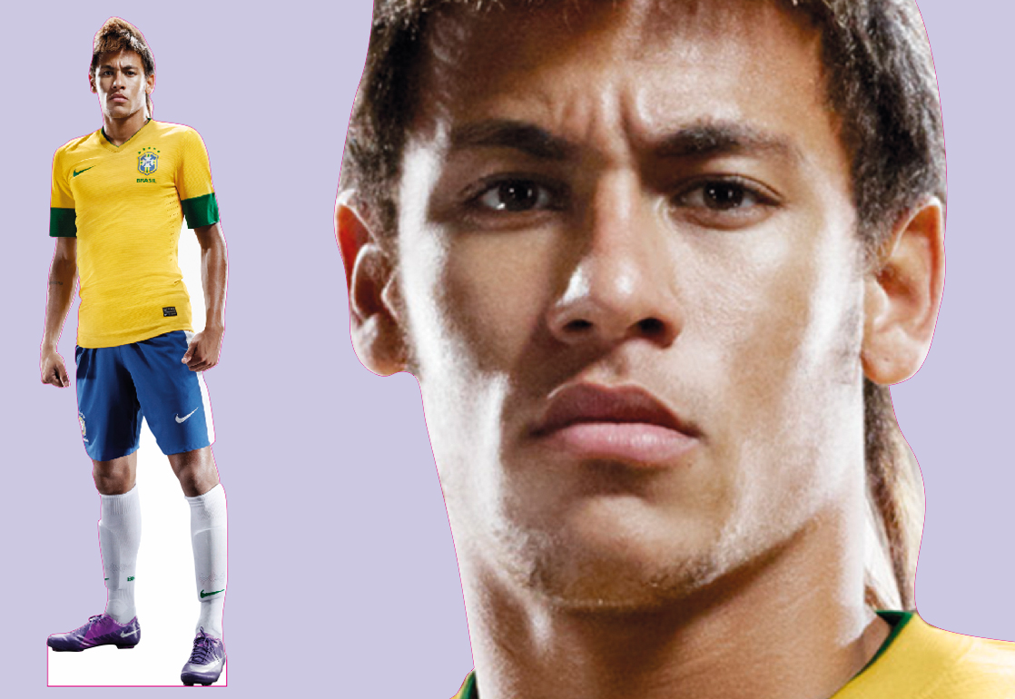 Шаблон ростовая фигура Неймар - print100.ru