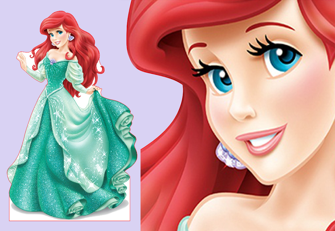 Шаблон ростовая фигура Русалочка- print100.ru